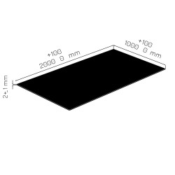 Plaque de mousse de polyéthylène PLASTAZOTE PER45-Noir-002 avec les dimensions