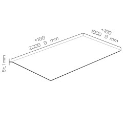 Plaque de mousse de polyéthylène PLASTAZOTE PER33-Blanc-005 avec les dimensions