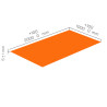 Plaque de mousse de polyéthylène PLASTAZOTE PER33-Orange-005 avec les dimensions