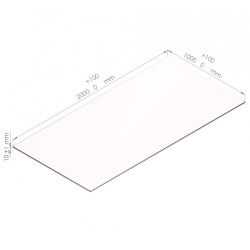 Plaque de mousse de polyéthylène PLASTAZOTE PER29-Blanc-010 avec les dimensions