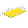 Plaque de mousse de polyéthylène PLASTAZOTE PER33-Jaune-015 avec les dimensions
