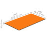 Plaque de mousse de polyéthylène PLASTAZOTE PER33-Orange-030 avec les dimensions