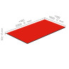 Plaque de mousse de polyéthylène PLASTAZOTE PER33-Rouge-030 avec les dimensions