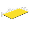 Plaque de mousse de polyéthylène PLASTAZOTE PER33-Jaune-050 avec les dimensions