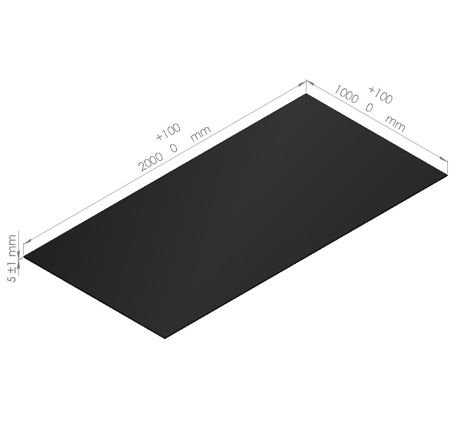 Plaque mousse polyéthylène Noir - haute densité 28 kg/m3