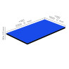 Plaque de mousse de polyéthylène PLASTAZOTE PER33-Bleu-080 avec les dimensions