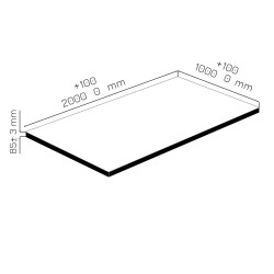 Plaque de mousse de polyéthylène PLASTAZOTE PER29-Blanc-085 avec dimensions