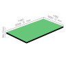 Plaque de mousse de polyéthylène PLASTAZOTE PER33-Vert-090 avec les dimensions