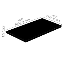 Plaque de mousse de polyéthylène PLASTAZOTE PER29-Noir-110 avec les dimensions