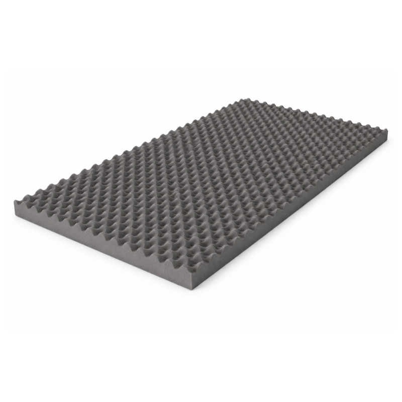 Plaque de mousse polyuréthane alvéolée gris 25 mm