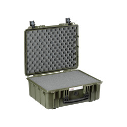 Valise étanche antichocs BAGETANCHE Explorer 4419HL coloris vert armée avec mousse prédécoupée