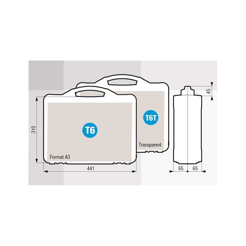 170/43 H156 Valise plastique grise - CALTECH