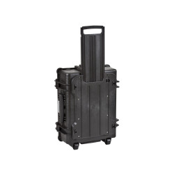 Valise étanche BAGETANCHE Explorer 5823 coloris noir vue de derrière avec manche télescopique