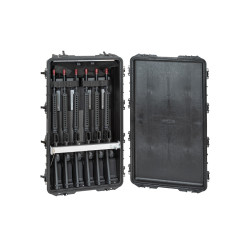 Valise étanche BAGETANCHE Explorer 10826 coloris noir avec mousse pour armes ouvert