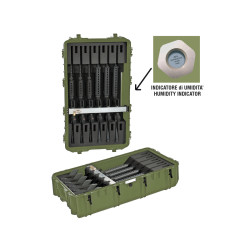 Valise étanche BAGETANCHE Explorer 10840 vert armée avec mousse pour 6+6 carabines AVEC hygromètre.