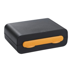 Valise Plastique BAGACASE Gaggione New Wave K2 large coloris noir et orange