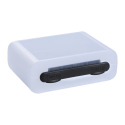 Valise Plastique BAGACASE Gaggione New Wave K2 medium coloris blanc et noir