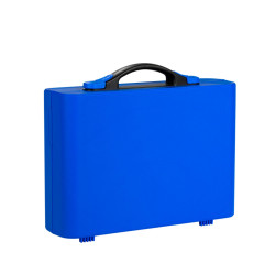 Valise Plastique BAGACASE Gaggione New Wave K4S coloris coque bleu outremer et fermoir bleu outremer