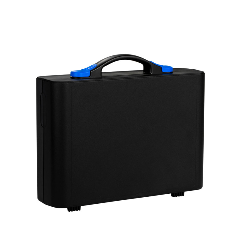 Valise Plastique BAGACASE Gaggione New Wave K4S coloris coque noir et fermoir bleu