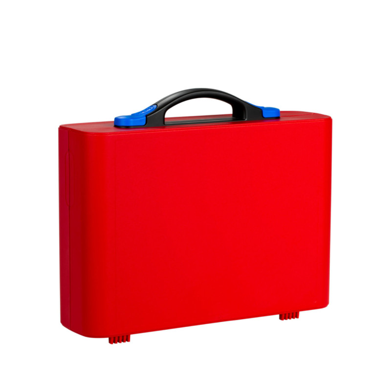 Valise Plastique BAGACASE Gaggione New Wave K4S coloris coque rouge et fermoir bleu