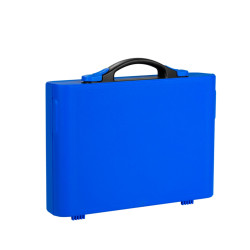Valise Plastique BAGACASE Gaggione New Wave K4M coloris coque bleu outremer et fermoir bleu