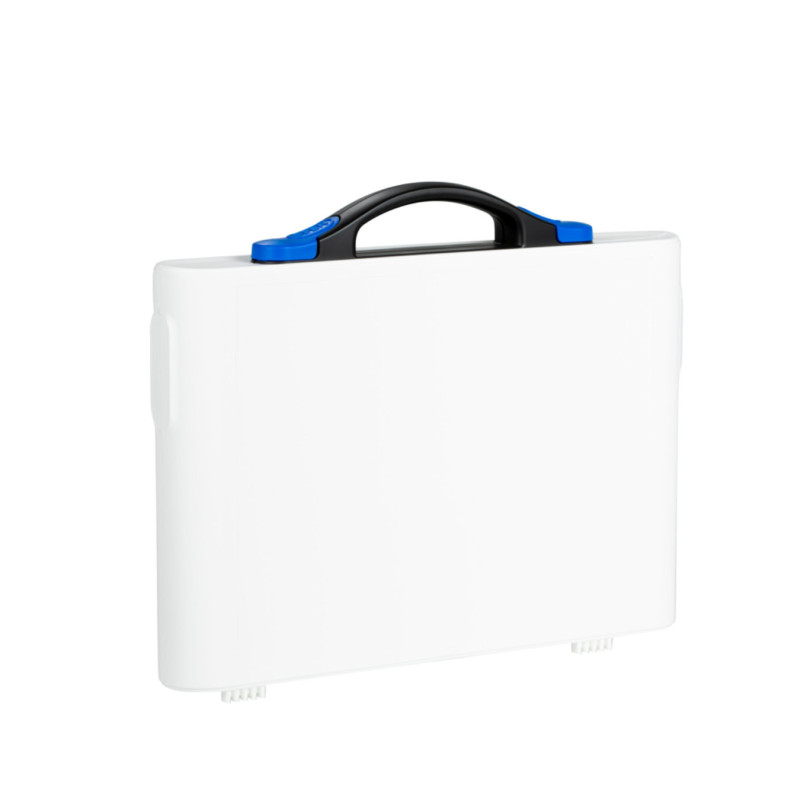 Valise Plastique BAGACASE Gaggione New Wave K4L coloris coque blanc fermoir bleu
