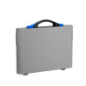 Valise Plastique BAGACASE Gaggione New Wave K4L coloris coque gris alu fermoir bleu