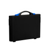 Valise Plastique BAGACASE Gaggione New Wave K4L coloris coque noir fermoir bleu