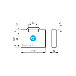 Valise Plastique BAGACASE Gaggione Minimalist R02T avec les dimensions