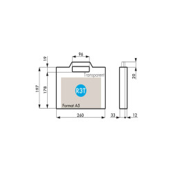 Valise Plastique BAGACASE Gaggione Minimalist R03T avec les dimensions