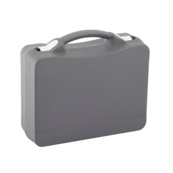 Valisette professionnelle BAGACASE Gaggione Casual T02 coloris gris et fermoirs en blanc