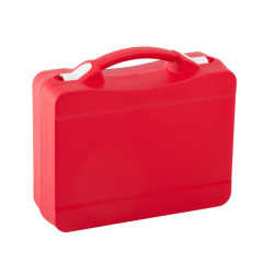 Valisette professionnelle BAGACASE Gaggione Casual T02 coloris rouge et fermoirs en blanc