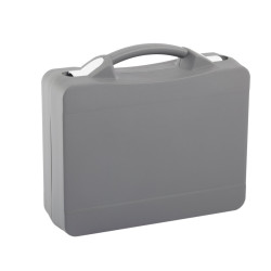 Valisette professionnelle BAGACASE Gaggione Casual T04 coloris gris avec fermoirs en blanc