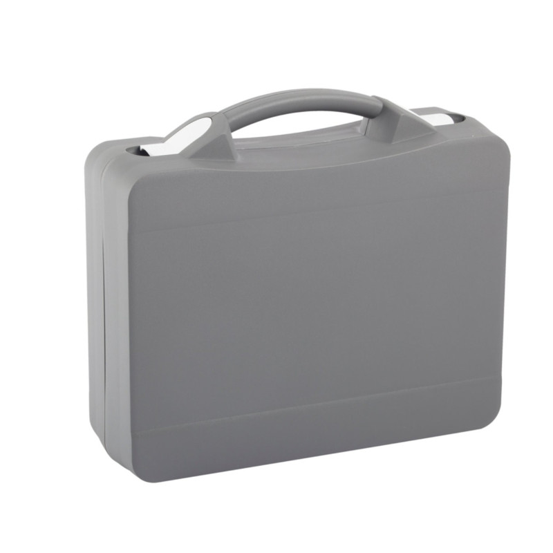 Valisette professionnelle BAGACASE Gaggione Casual T04 coloris gris avec fermoirs en blanc