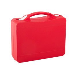Valisette professionnelle BAGACASE Gaggione Casual T04 coloris rouge avec fermoirs en blanc
