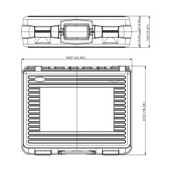 Valise Plastique BAGACASE PNR144VP60 et ses dimensions