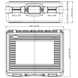 Valise Plastique BAGACASE PNR184VP60 et ses dimensions