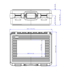 Dimensions de la valise Plastique BAGACASE PNR156VP43