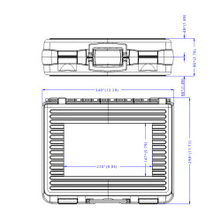 Dimensions de la valise Valise Plastique BAGACASE PNR96VP34