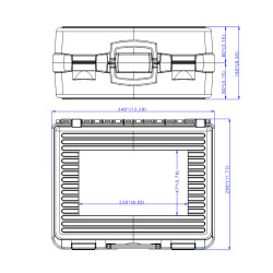 Dimensions de la Valise Plastique BAGACASE PNR160VP34