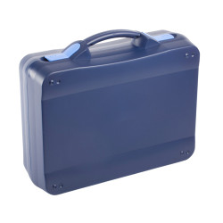 Mallette Professionnelle BAGACASE Gaggione Casual T07 coloris bleu marine fermoirs bleu pastel