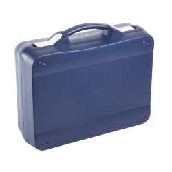 Mallette Professionnelle BAGACASE Gaggione Casual T07 coloris bleu marine fermoirs blanc