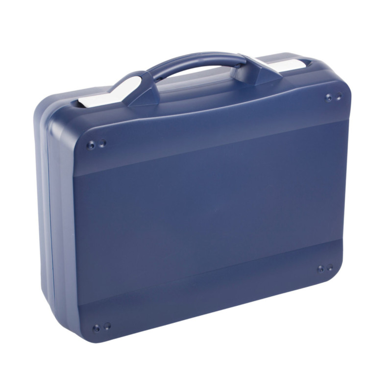 Mallette Professionnelle BAGACASE Gaggione Casual T07 coloris bleu marine fermoirs blanc