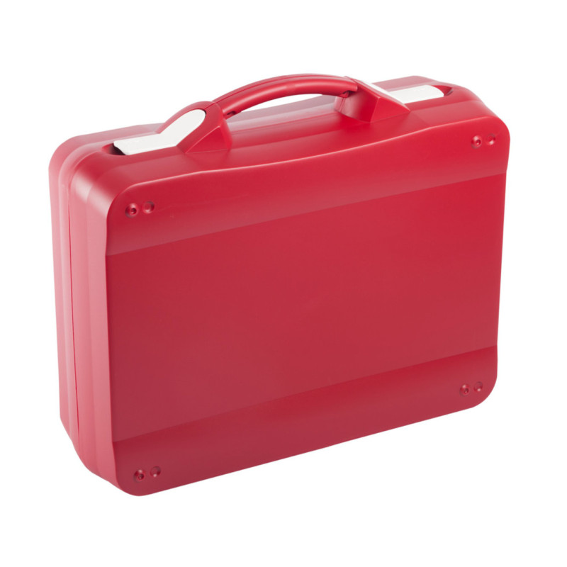 Mallette Professionnelle BAGACASE Gaggione Casual T07 coloris rouge fermoirs blanc