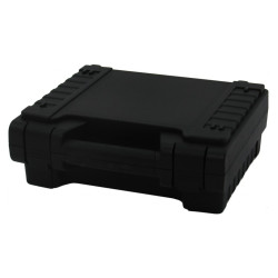 Valise Plastique BAGACASE Heavy 4040 coloris noir fermée