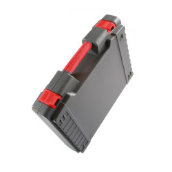 Valise Plastique BAGACASE Heavy 4044 coloris noir fermoirs rouge