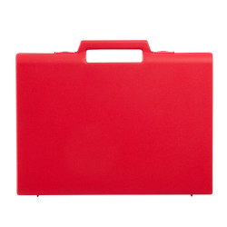 Valise plastique BAGACASE Gaggione Classic D01 coloris rouge vue de face