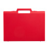 Valise plastique BAGACASE Gaggione Classic D01 coloris rouge vue de face