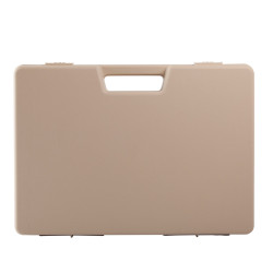 Valise plastique BAGACASE Gaggione Rétro B01 coloris beige de face