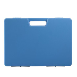 Valise plastique BAGACASE Gaggione Rétro B01 coloris bleu de face
